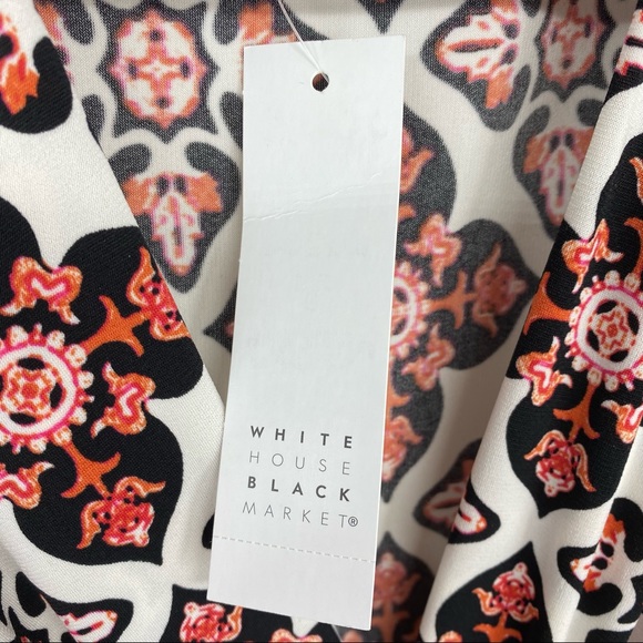 White House Black Market  Twist Detail Printed Knit Maxi Dress Size Small - Picture 6 of 11